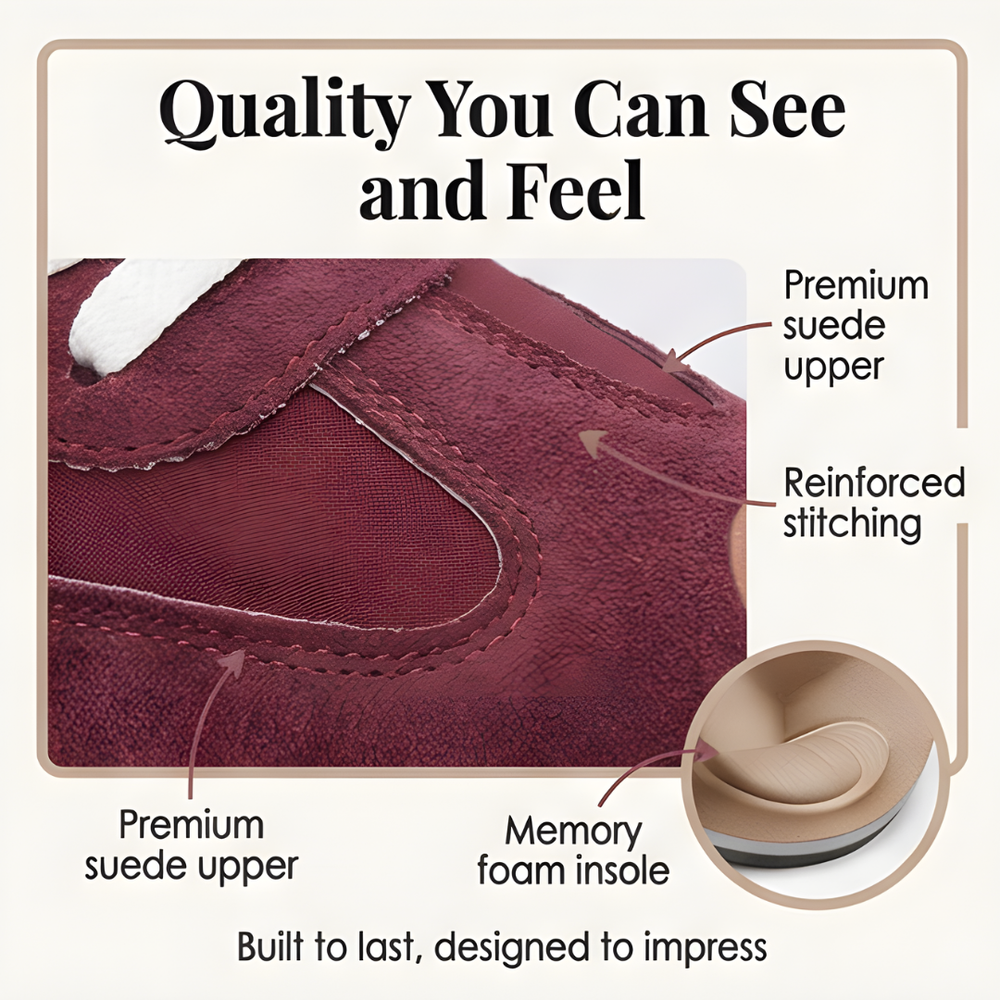 Velora - Retro Suede Sneakers for All Day Comfort