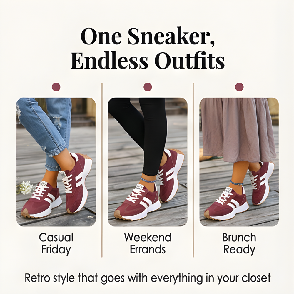 Velora - Retro Suede Sneakers for All Day Comfort