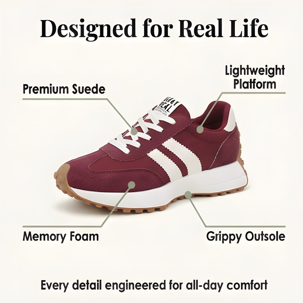 Velora - Retro Suede Sneakers for All Day Comfort