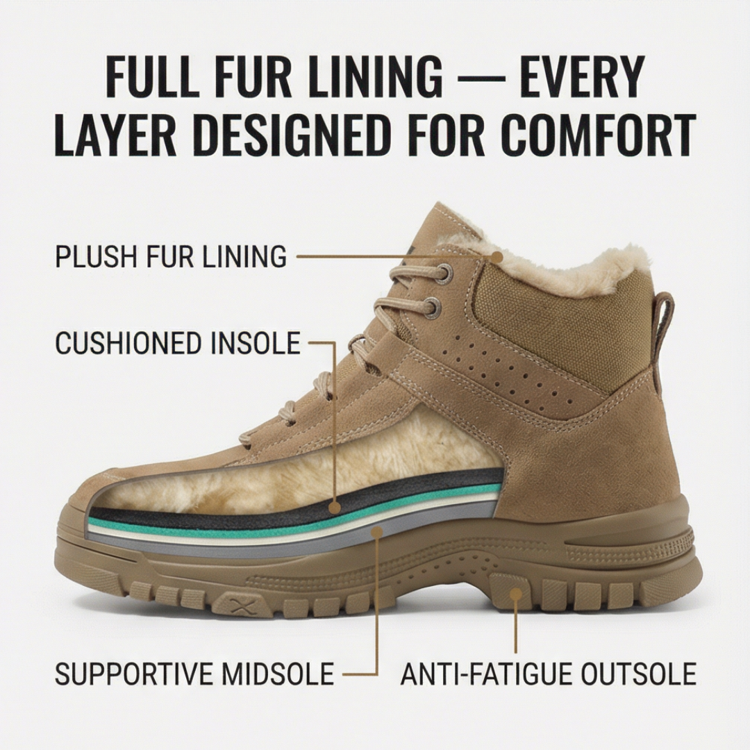 Ironwarm - Fur-Lined Steel Toe Work Boots