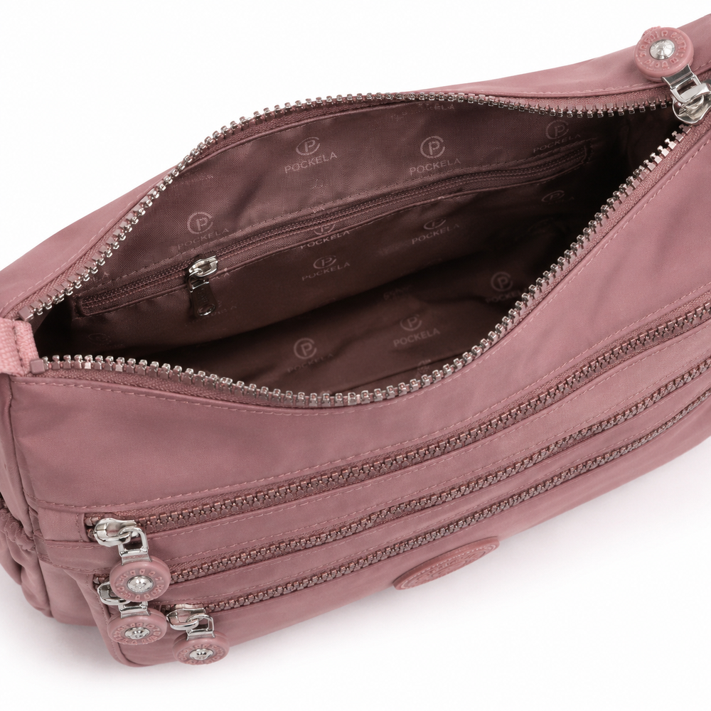 Pockela – Lightweight Nylon Crossbody Bag with 6 Pockets