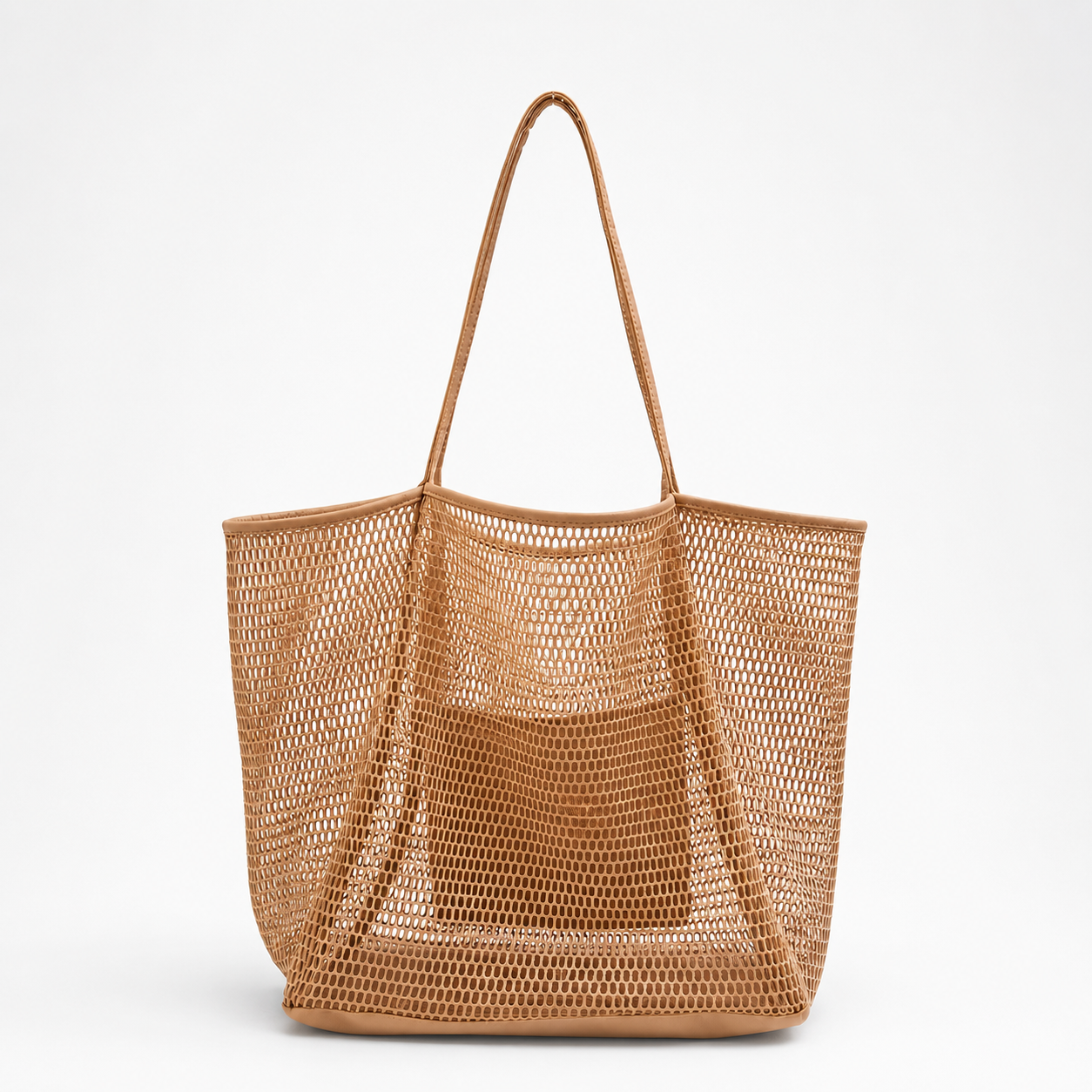 Sandfall – Mesh Beach Tote Bag with Hidden Zip Pocket, Sand Free Shoulder Bag for Women