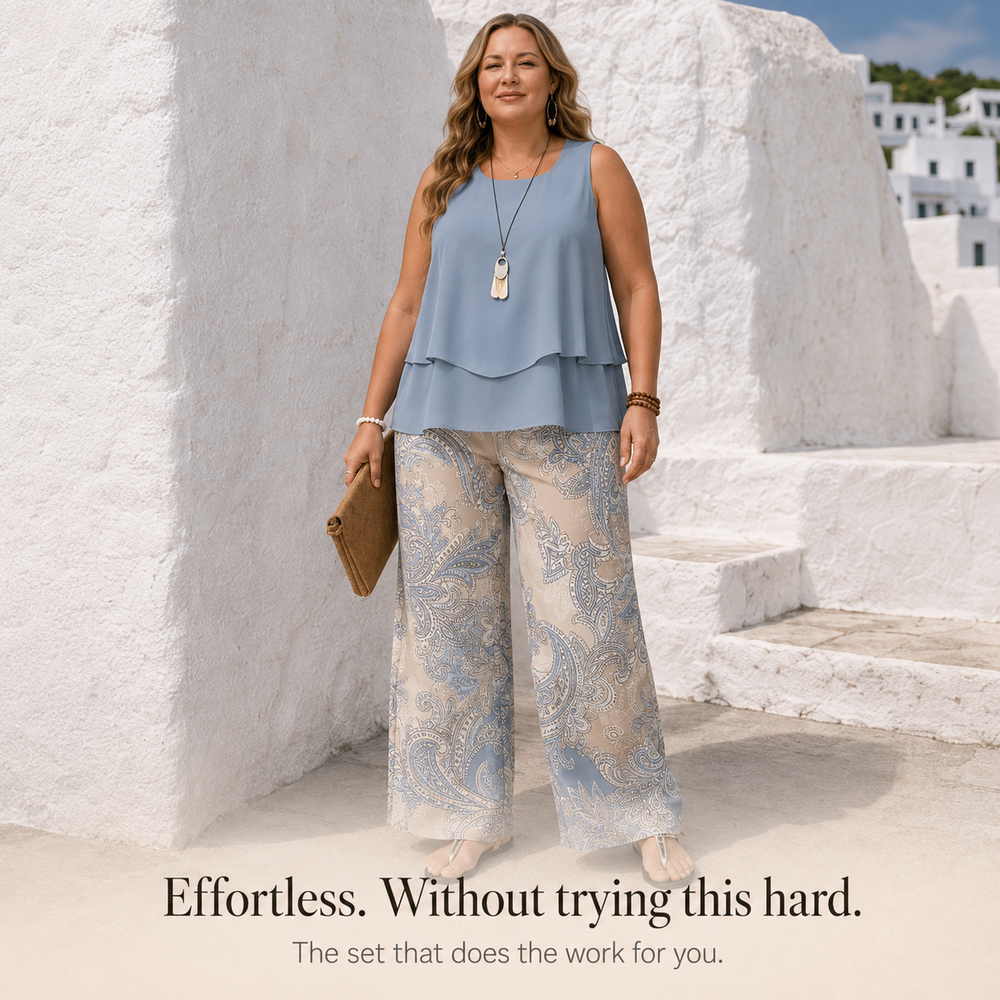 Sereluna™ – Plus Size Paisley Two-Piece Set