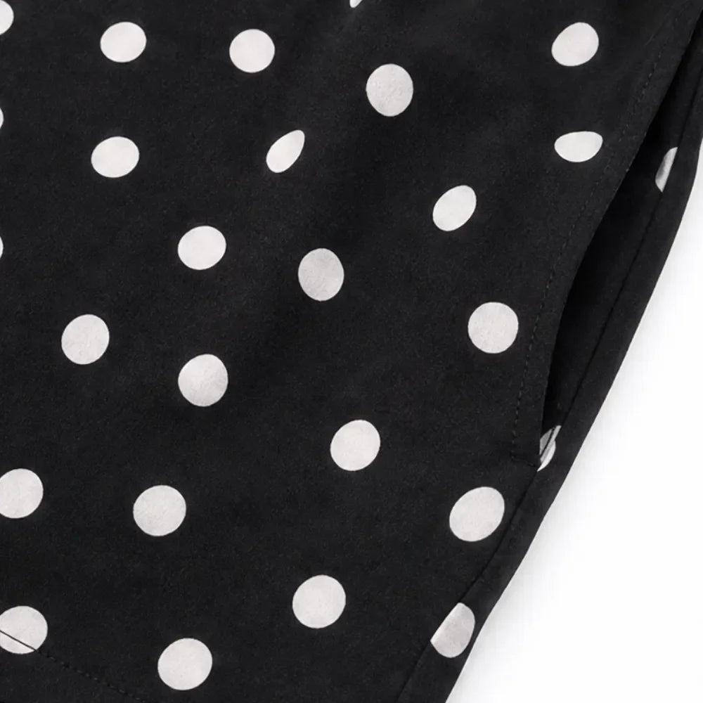 Soléa – Polka Dot Blouse and Shorts Set, Soft Drape, Summer Two Piece