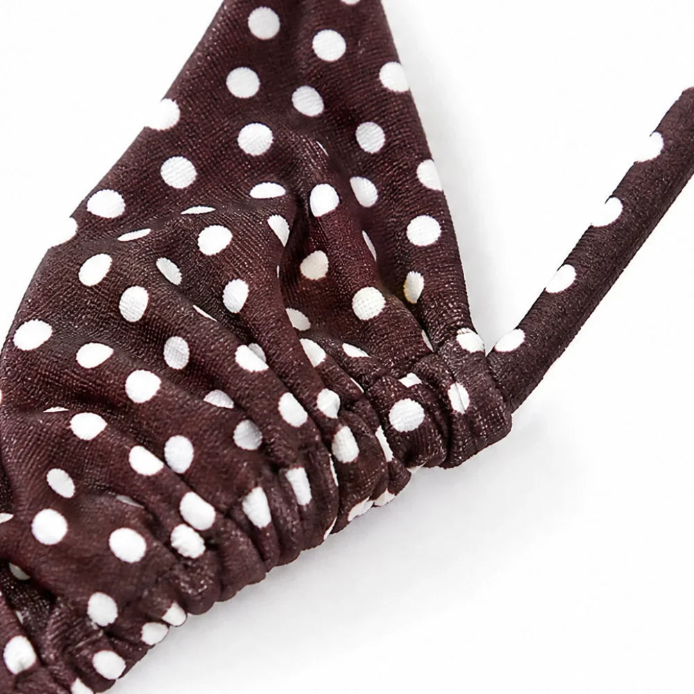 Solenya – Polka Dot Push Up Triangle Bikini Set for Women