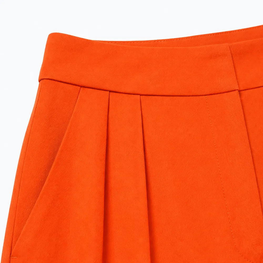 Plissé – Pleated Wide Leg Cropped Trouser