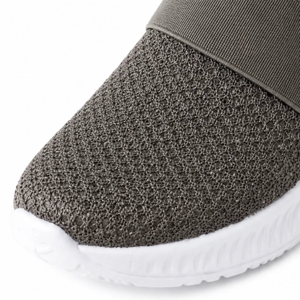 Stride & Soft – Women's Slip On Platform Mesh Sneakers, Breathable Non-Slip Mules