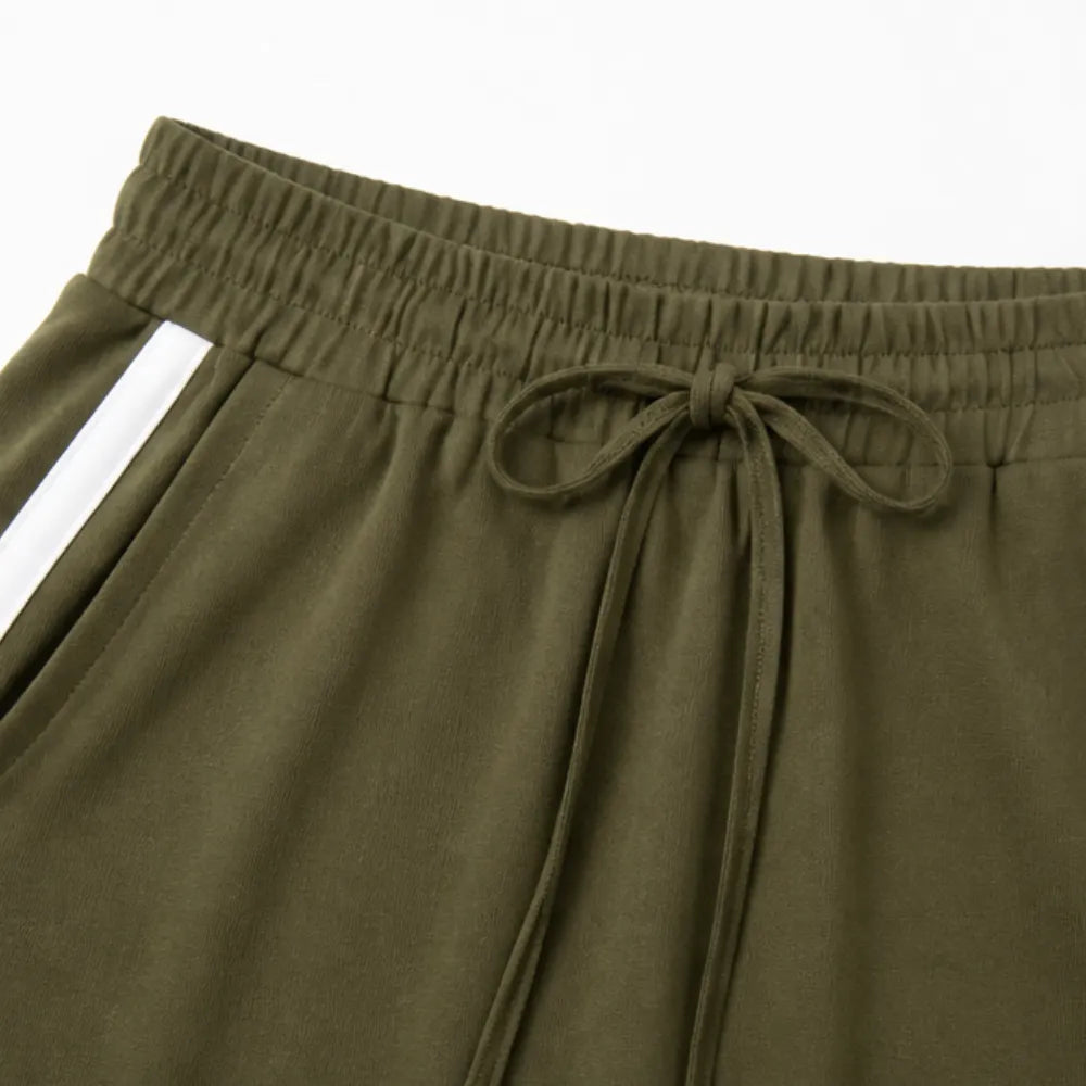 Wearbella – Drawstring Two Piece Skirt Set with Side Stripe and Pockets