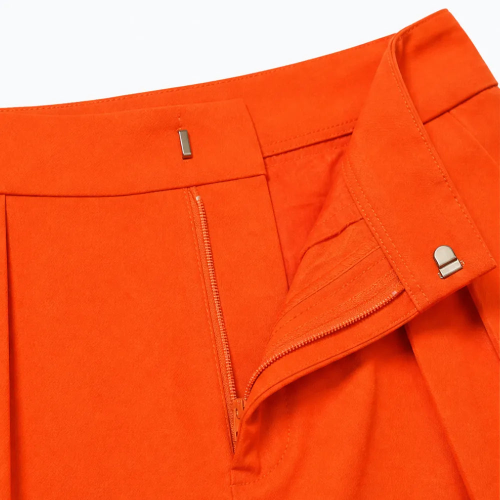 Plissé – Pleated Wide Leg Cropped Trouser