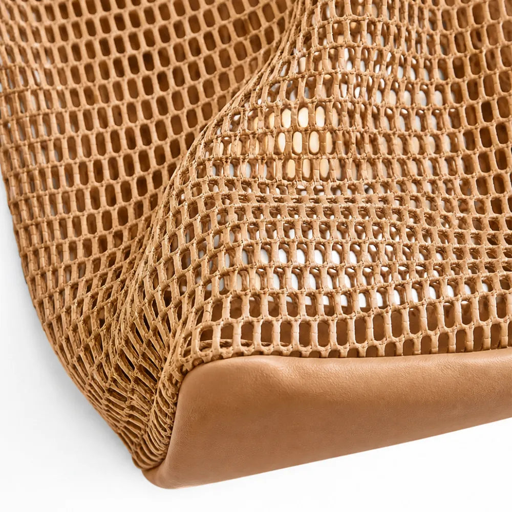 Sandfall – Mesh Beach Tote Bag with Hidden Zip Pocket, Sand Free Shoulder Bag for Women