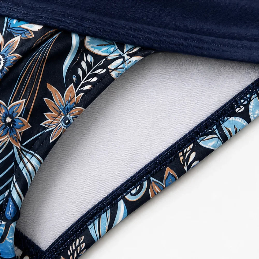 Marella – Contrast Wrap Floral High-Waist Bikini Set for Women
