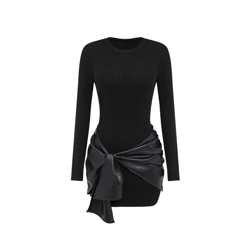 Novelle – Women's Long Sleeve Tie Waist Mini Dress