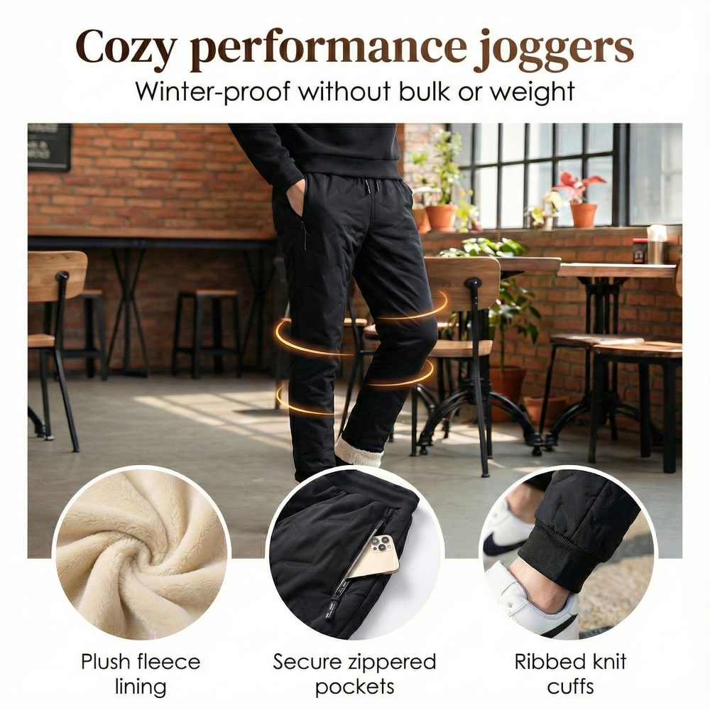 Nuvon – Unisex Fleece-Lined Winter Joggers