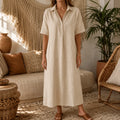 Lunavia – Women's Oversized Midi Shirt Dress