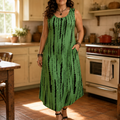 Soliera™ – Relaxed Fit Sleeveless Midi Dress With Pockets