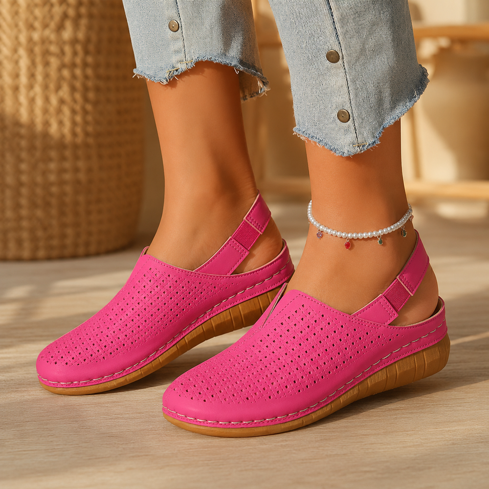 Solea™ – Women's Perforated Wedge Slingback Comfort Sandals