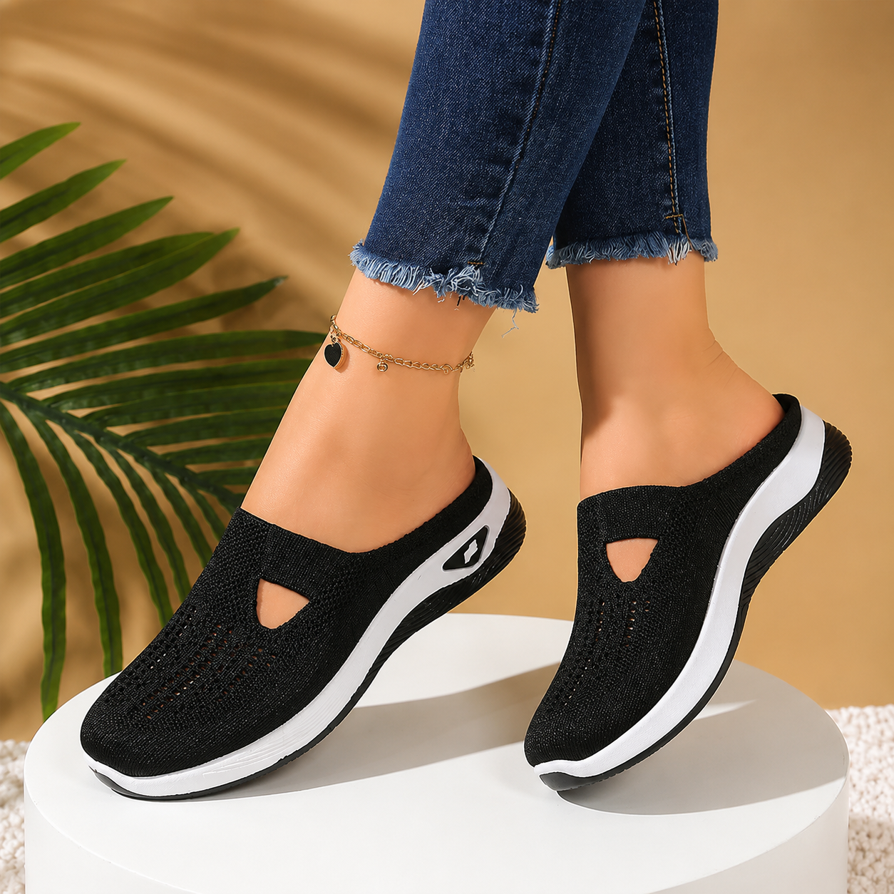 Airessa™ – Breathable Mesh Slip-On Mules with Cushioned Air Sole