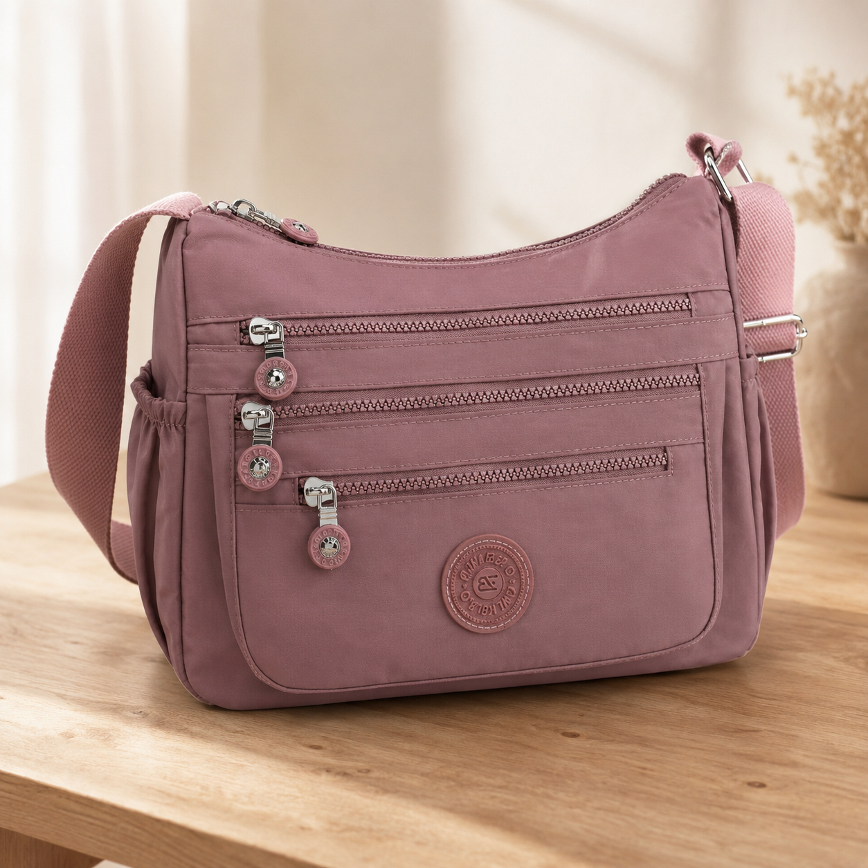 Pockela – Lightweight Nylon Crossbody Bag with 6 Pockets