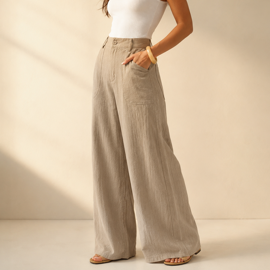 Solenne™ – High-Waist Wide-Leg Palazzo Pants