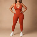 Snatura – Seamless V-Neck Shaping Jumpsuit for Yoga & Everyday Wear