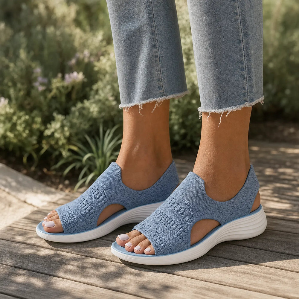 Soleva – Knit Platform Comfort Sandals for Women