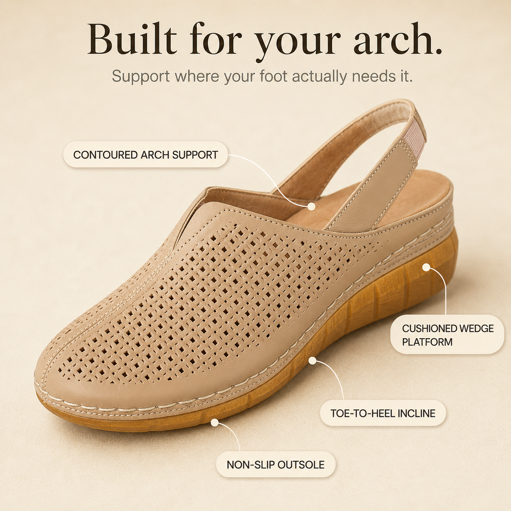 Solea™ – Women's Perforated Wedge Slingback Comfort Sandals