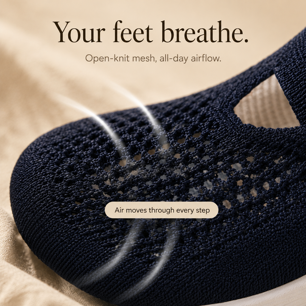 Airessa™ – Breathable Mesh Slip-On Mules with Cushioned Air Sole