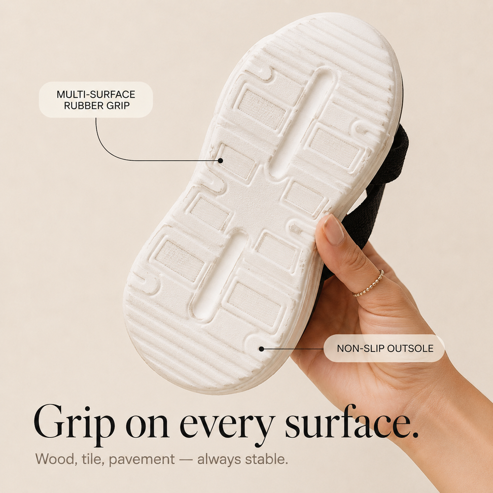 Veluna™ – Cushioned Stretch Knit Cross Strap Sandals for Women