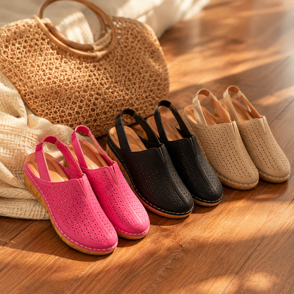 Solea™ – Women's Perforated Wedge Slingback Comfort Sandals