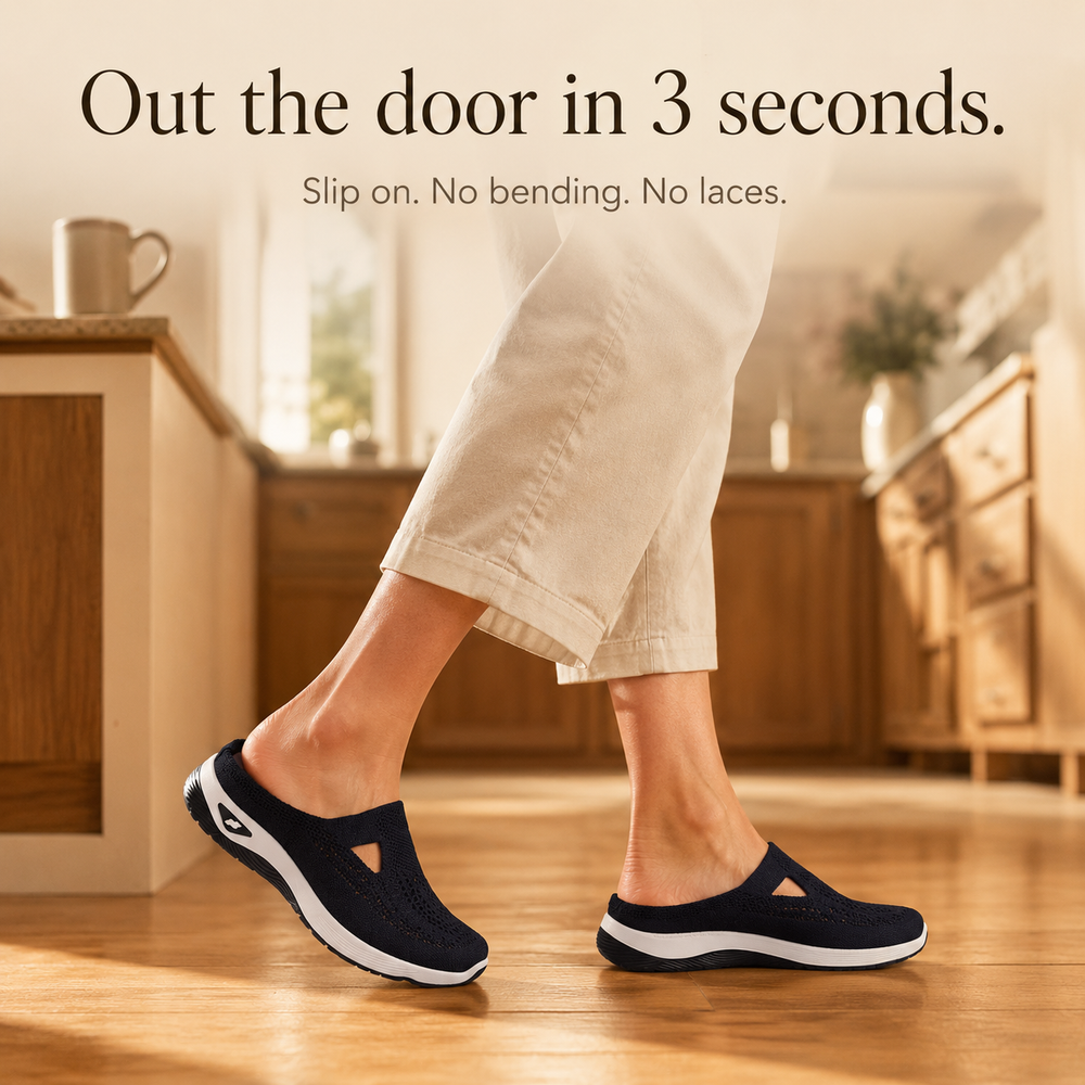 Airessa™ – Breathable Mesh Slip-On Mules with Cushioned Air Sole