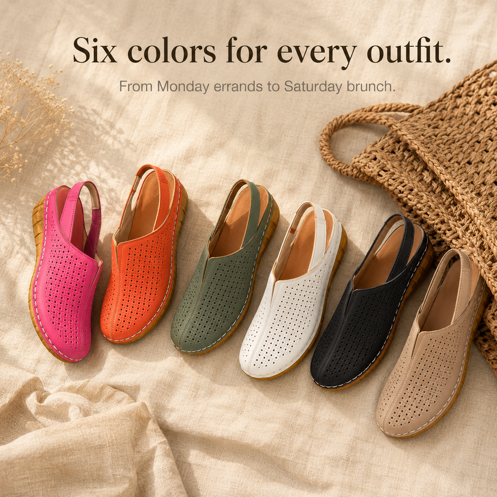 Solea™ – Women's Perforated Wedge Slingback Comfort Sandals