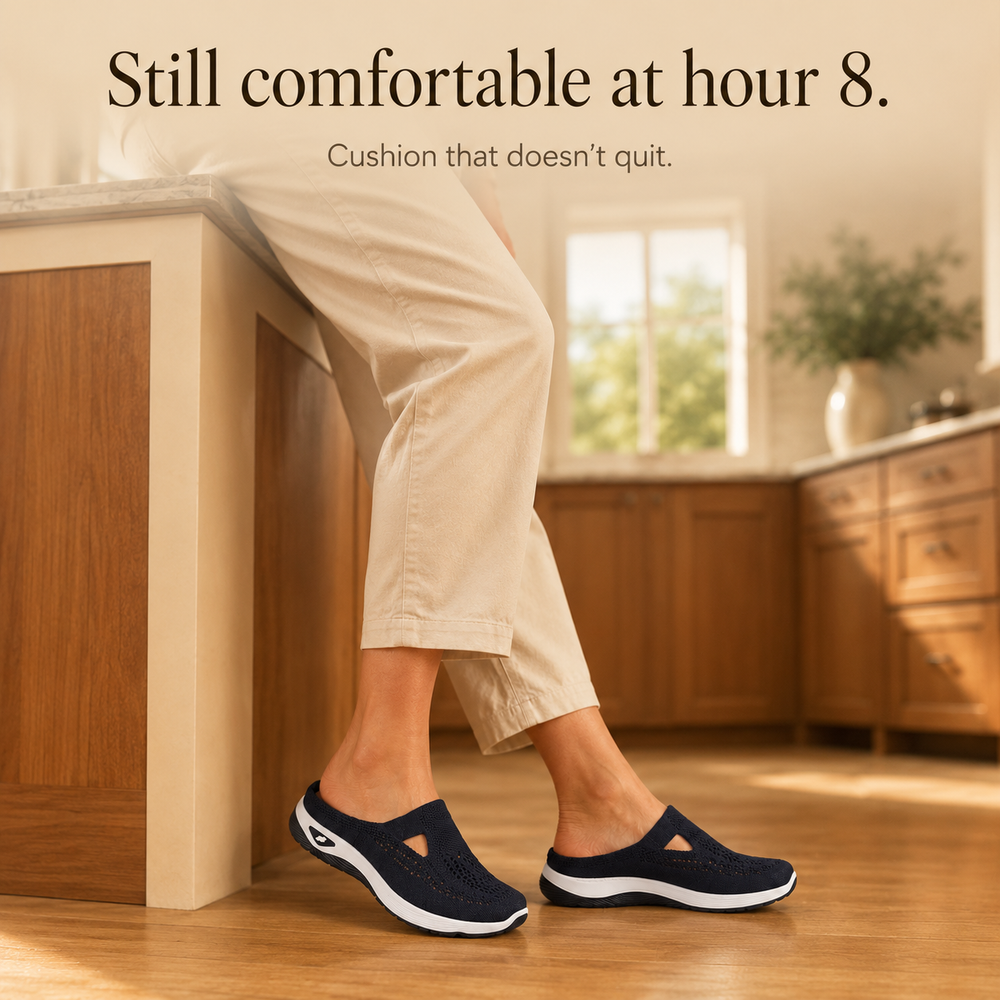 Airessa™ – Breathable Mesh Slip-On Mules with Cushioned Air Sole