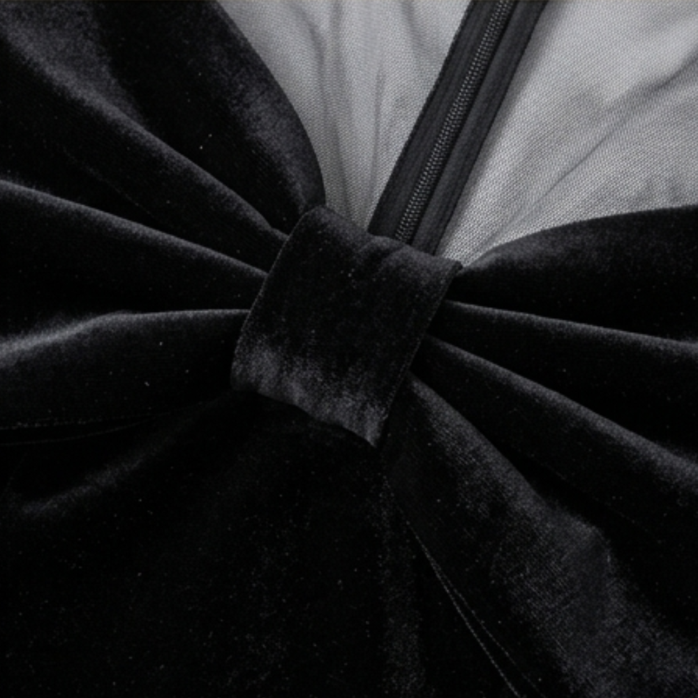 Velara – Dramatic Bow Midi Dress