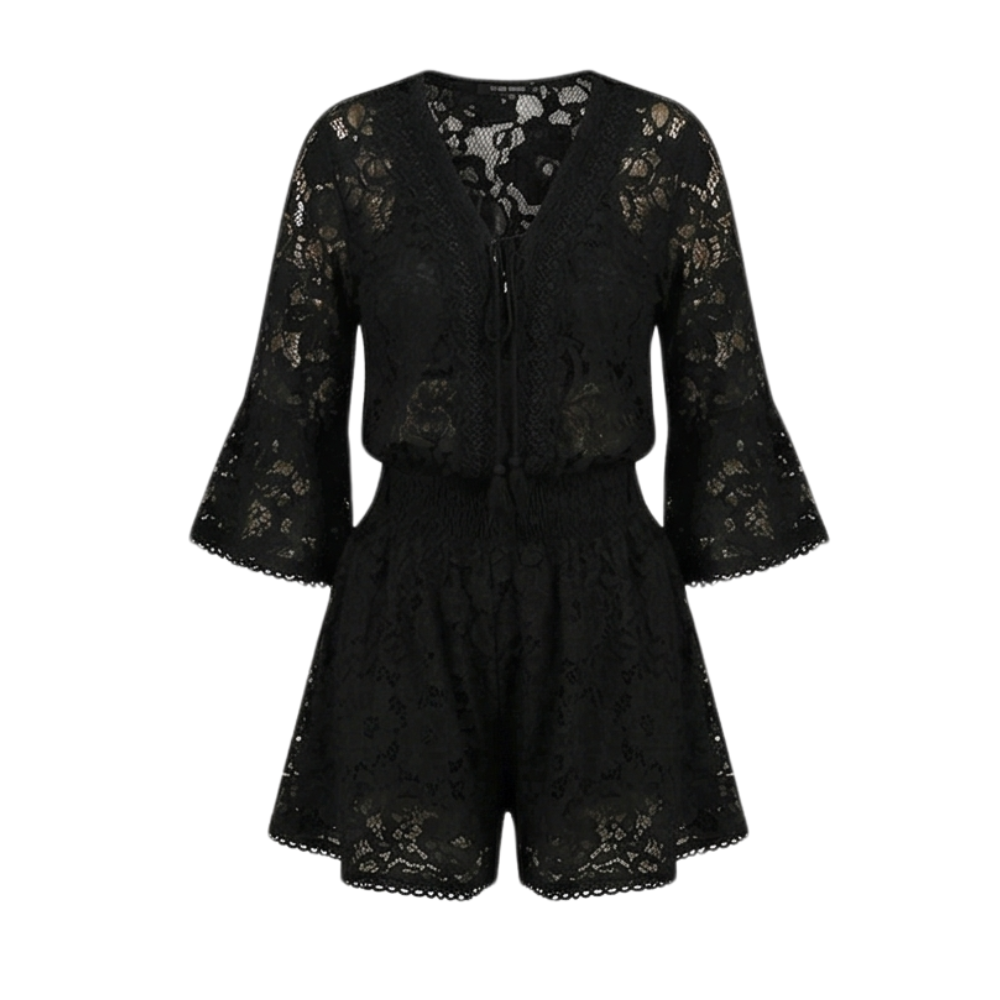 Florenza – Floral Lace V-Neck Romper