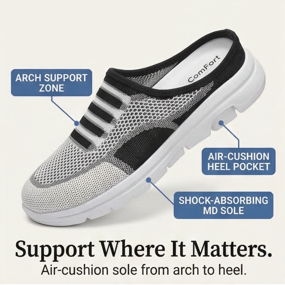 Stepvana – Breathable Air Cushion Slip On Mules for Women