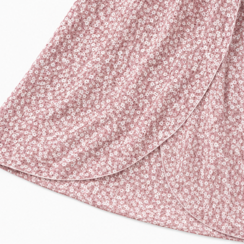 Solavie – Smocked Waist Wide Leg Pants with Wrap Slit for Women