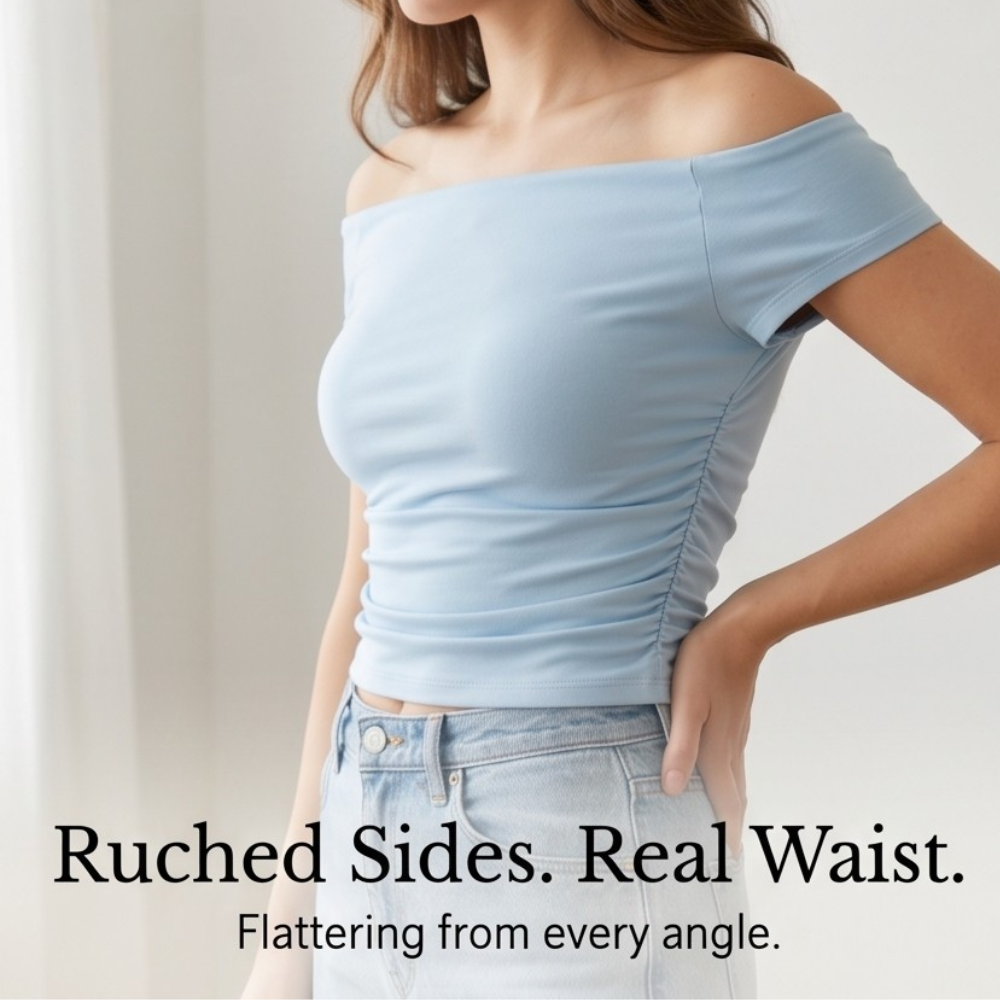 Velora – Women's Off-Shoulder Slim-Fit Top