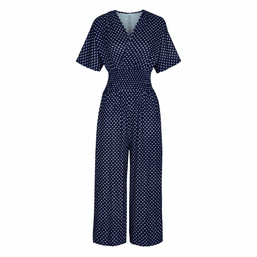 Lunessa – Women's Polka Dot Wide-Leg Jumpsuit