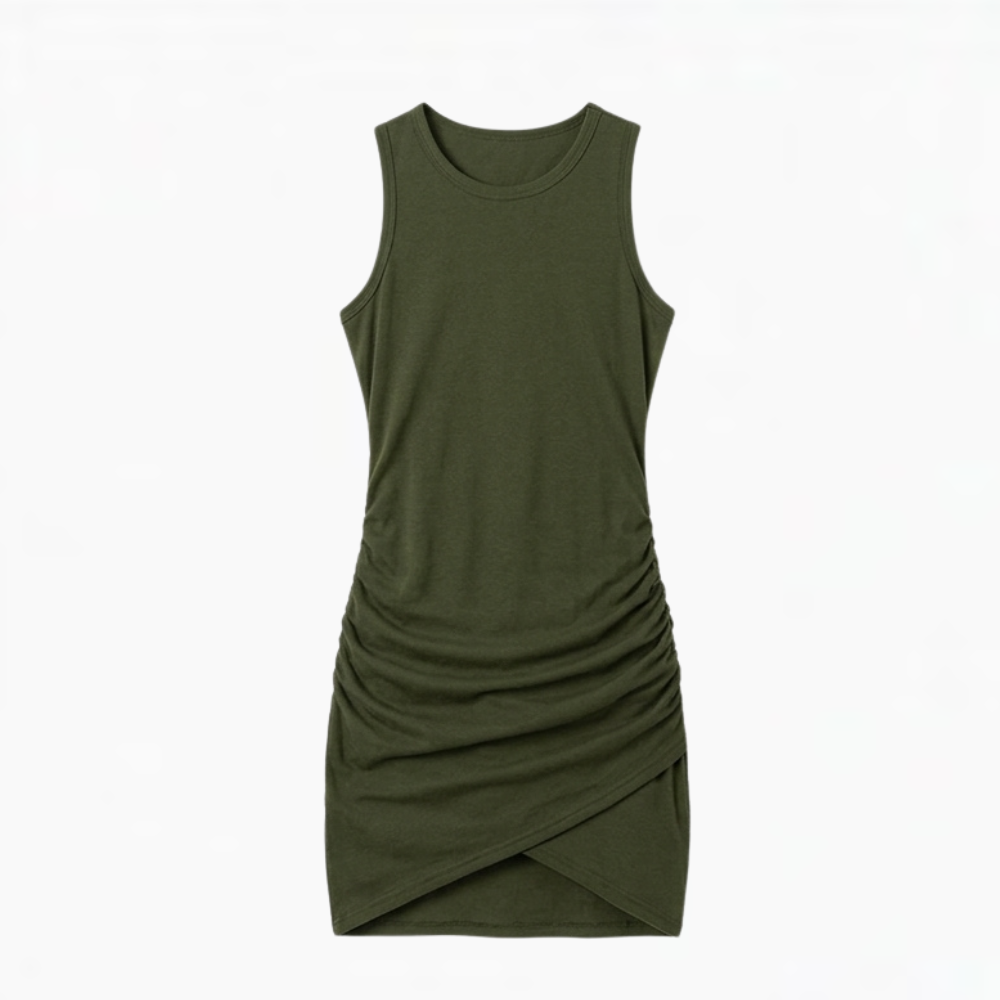 Vivara - Women's Ruched Sleeveless Bodycon Dress