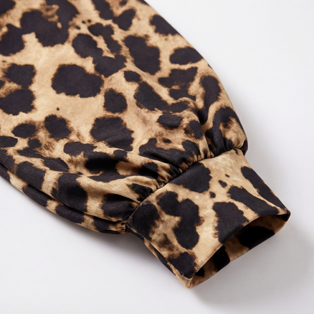 Luxora – Leopard Print Midi Dress