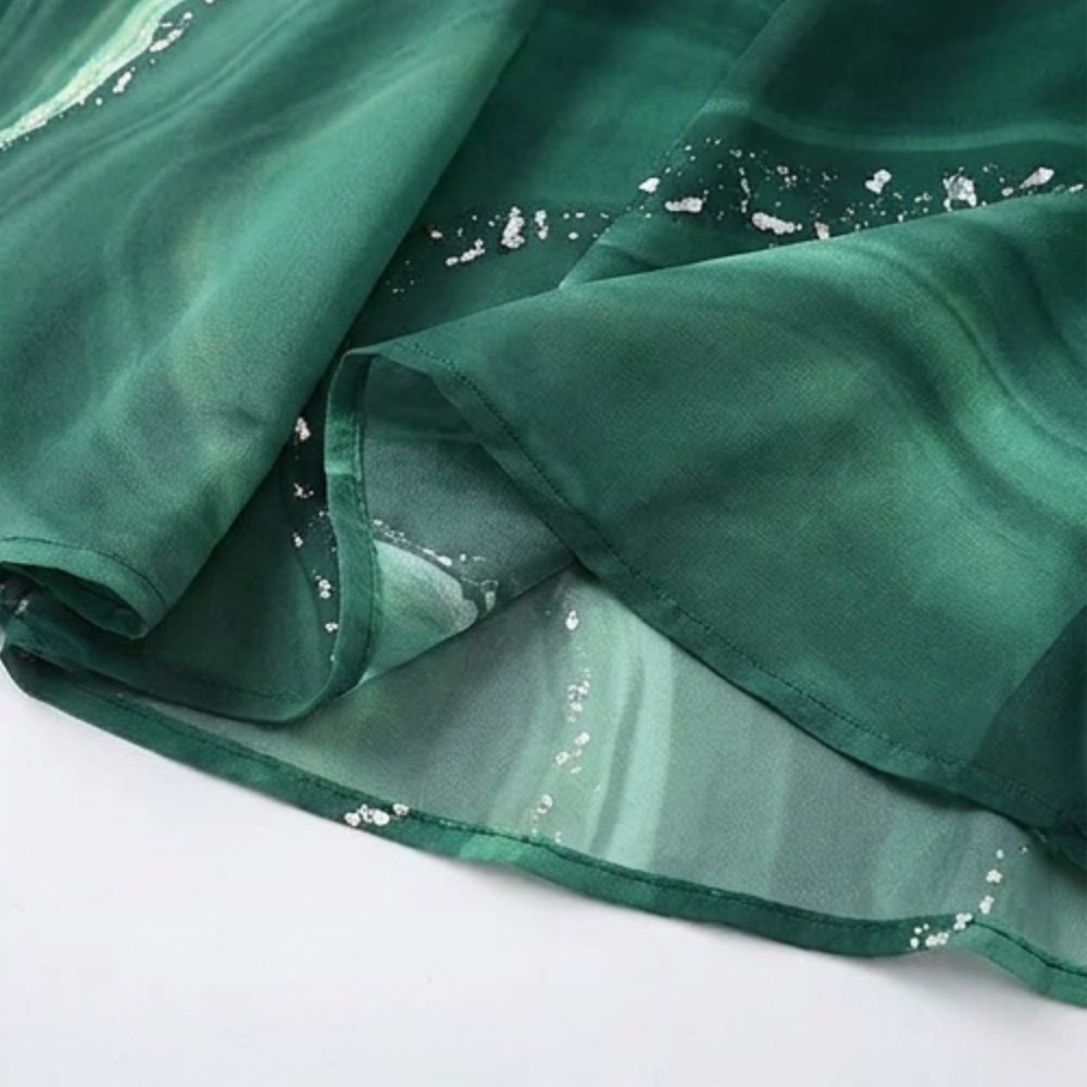 Osyla – Women's Flowing Marbled Midi Dress