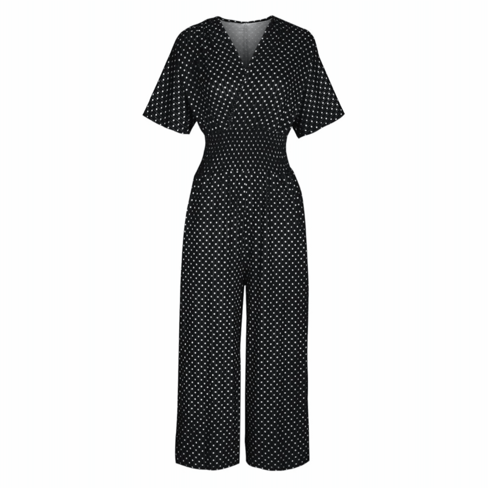 Lunessa – Women's Polka Dot Wide-Leg Jumpsuit