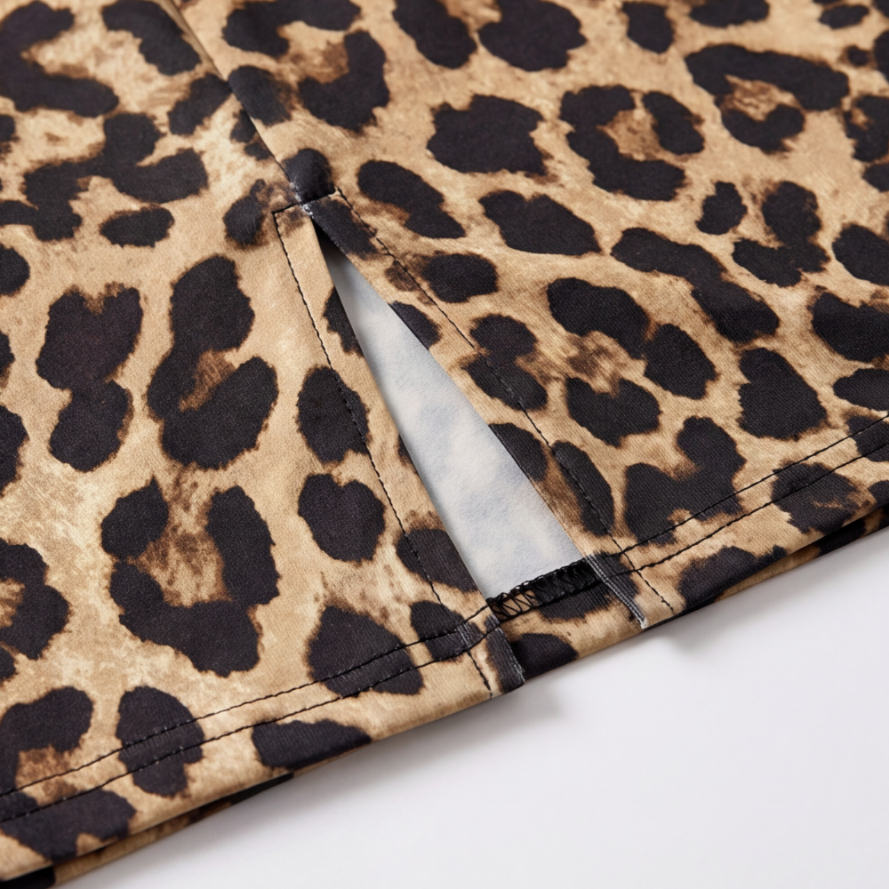 Luxora – Leopard Print Midi Dress