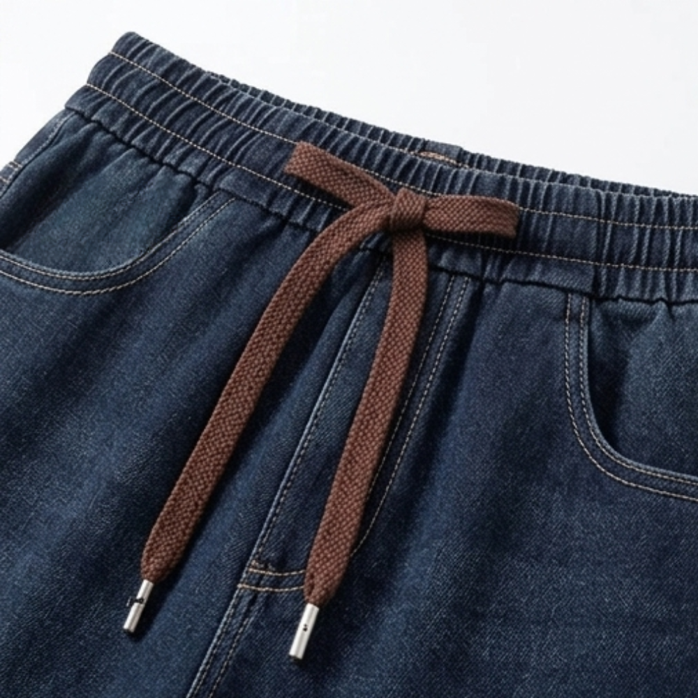Velora – Drawstring Wide-Leg Comfort Jeans