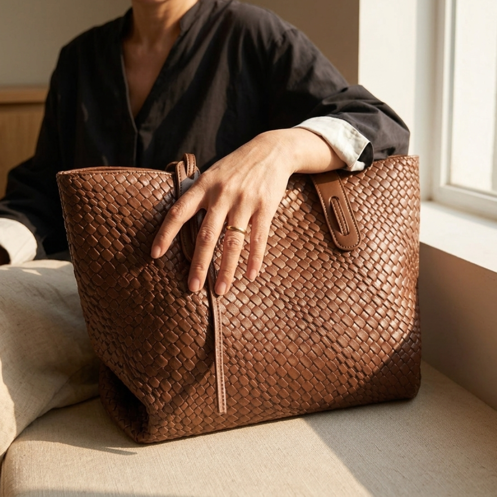 Tessara – Soft Woven Everyday Tote Bag