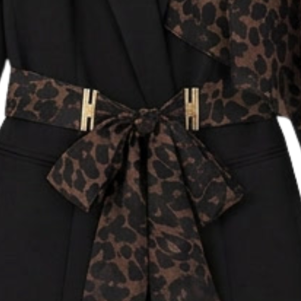 Selvana – Leopard accent blazer and pants set