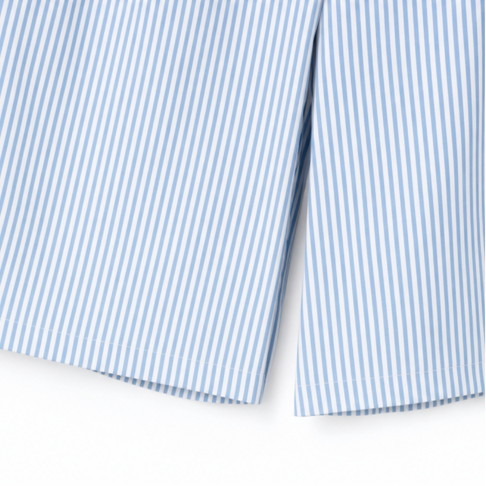 Marella – High-Waist Wide-Leg Pinstripe Trousers with Side Buttons