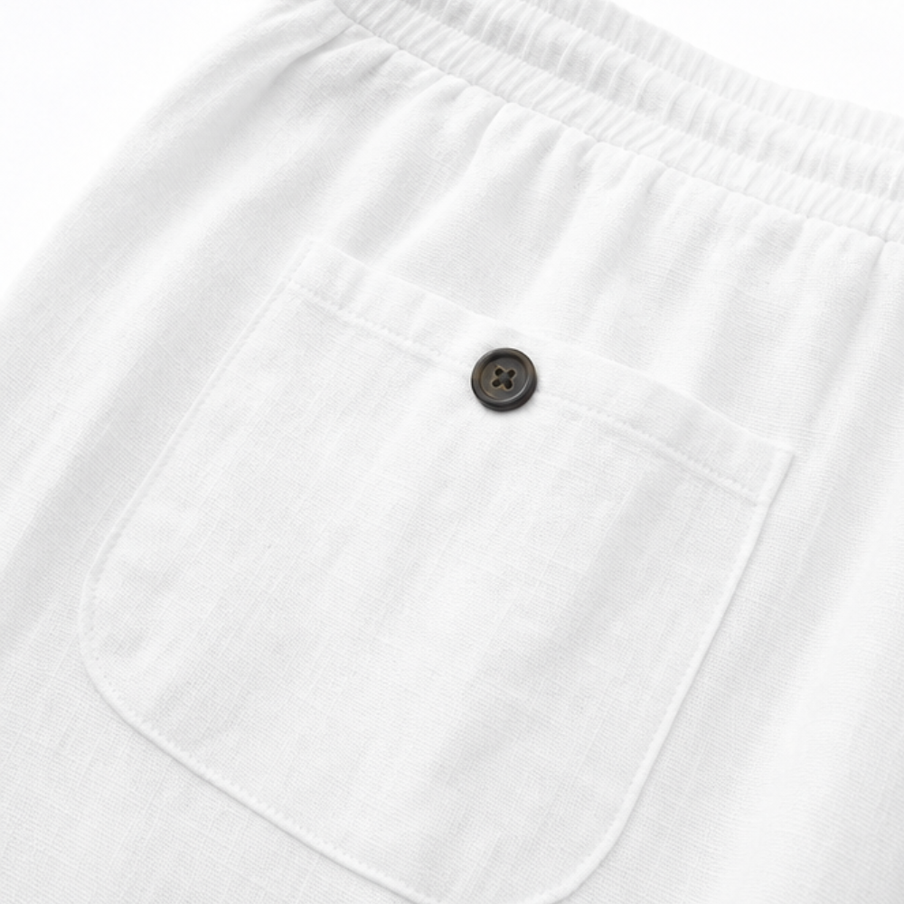 Lyriva™ – Women's Capri Pants with Drawstring Waist, Pockets and Button-Slit Hem