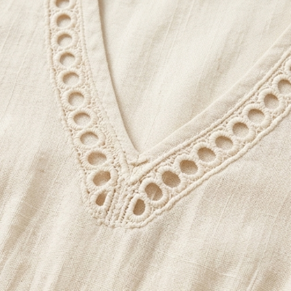 Solmera – Crochet Trim Midi Dress