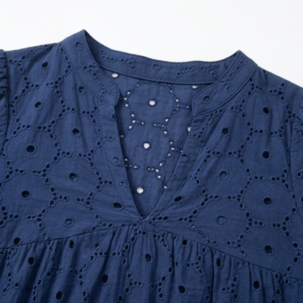 Solenne – Cotton Eyelet Summer Dress
